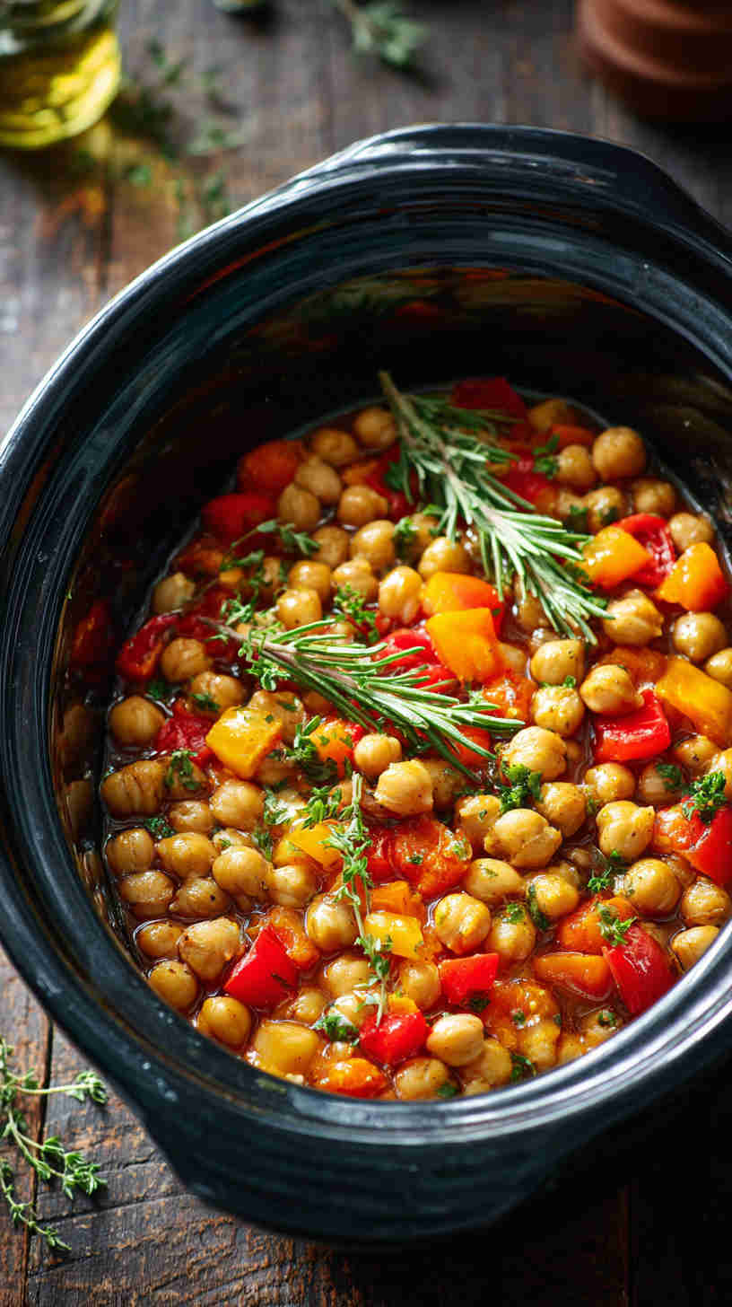 Slow Cooker Mediterranean Chickpea Stew