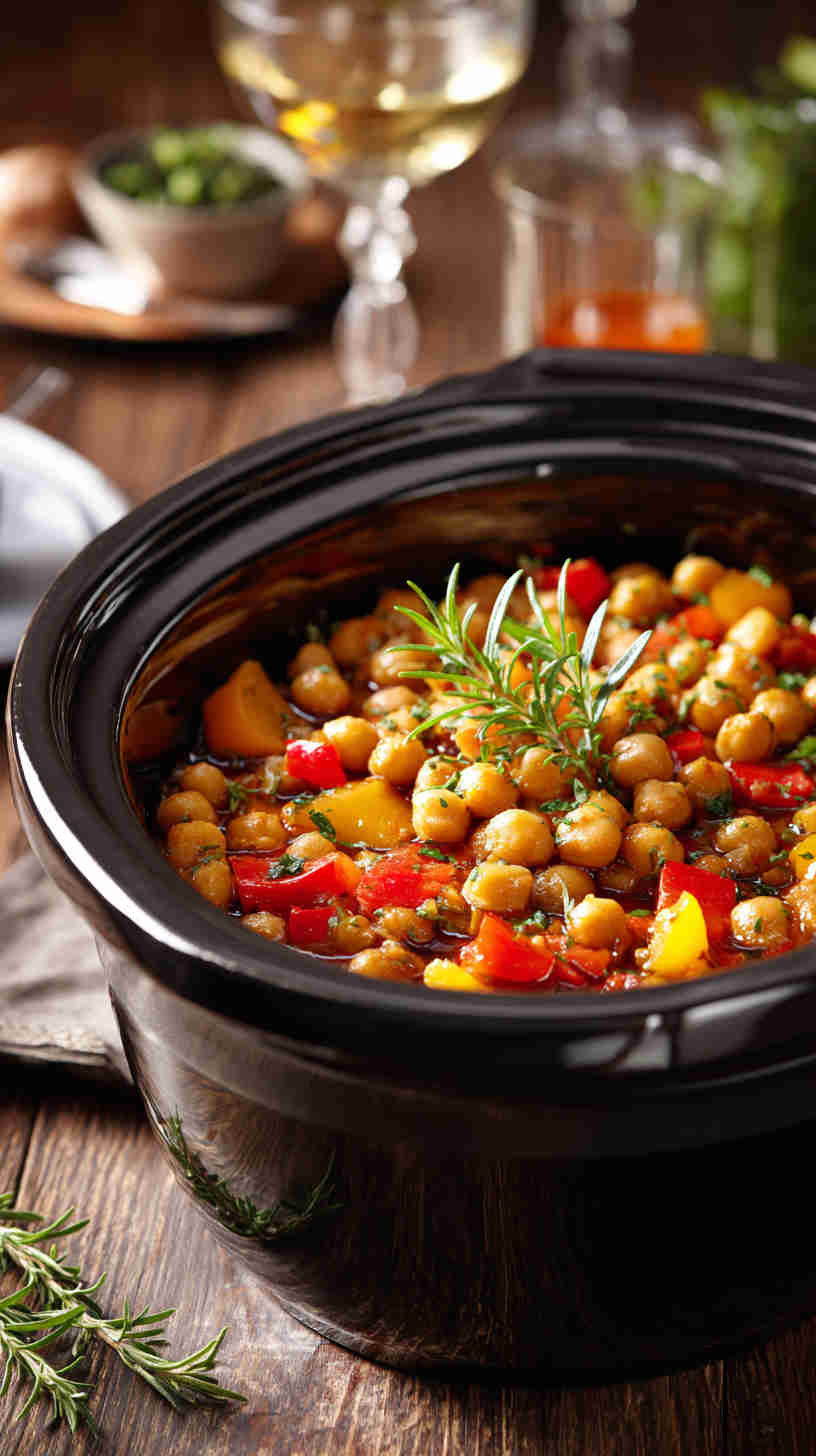 Slow Cooker Mediterranean Chickpea Stew