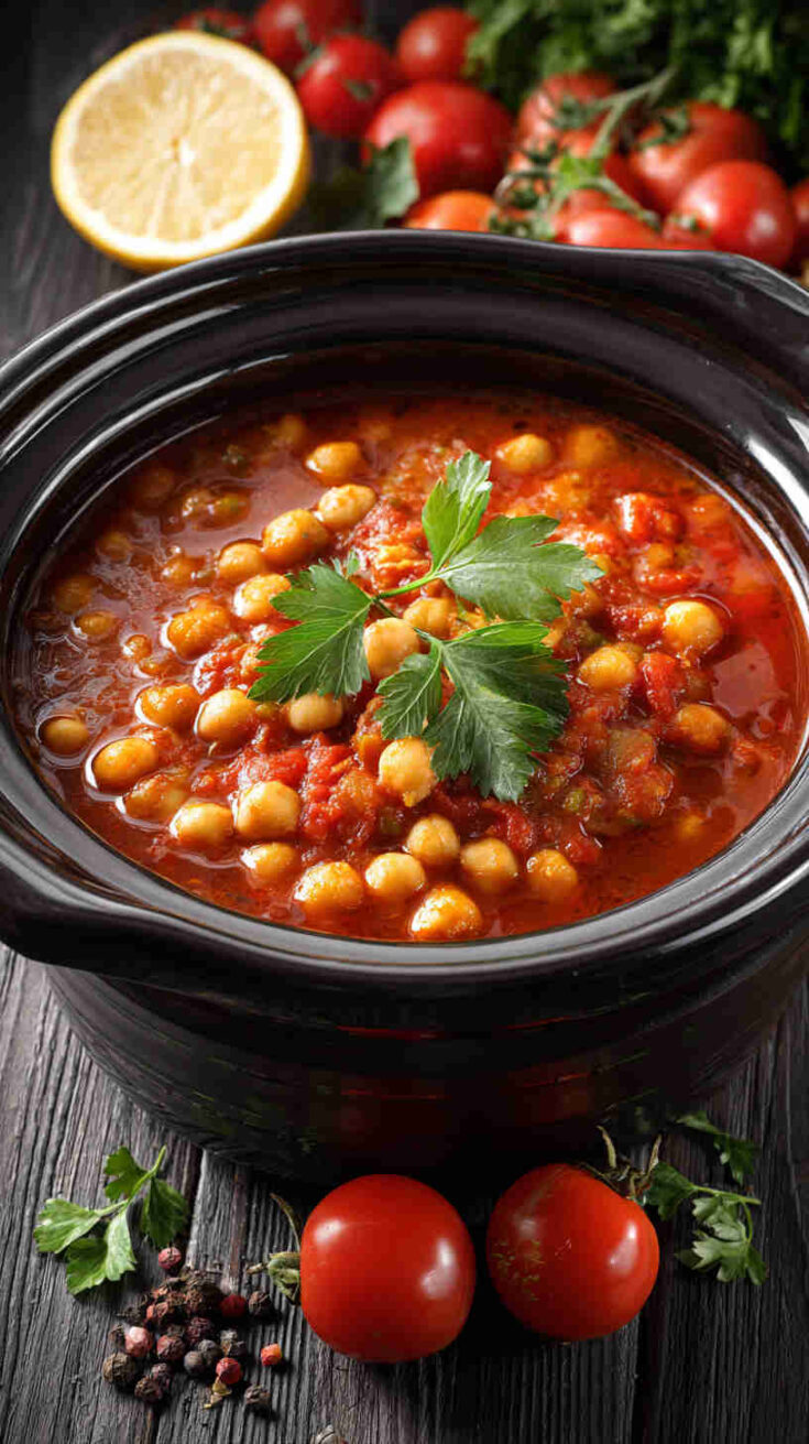 Slow Cooker Mediterranean Chickpea Stew