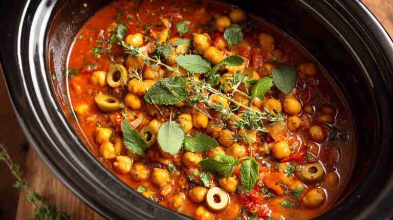 Slow Cooker Mediterranean Chickpea Stew