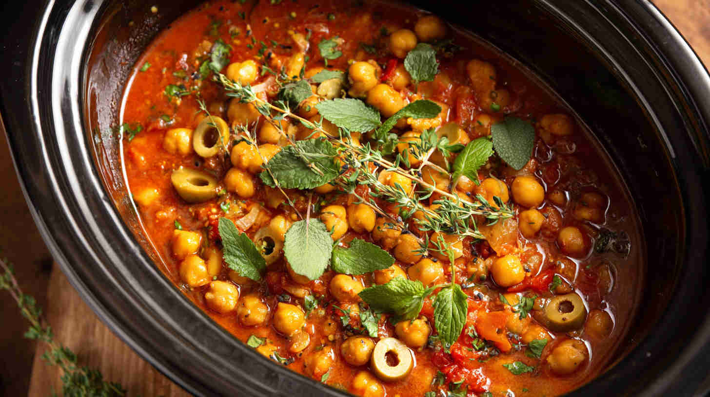 Slow Cooker Mediterranean Chickpea Stew