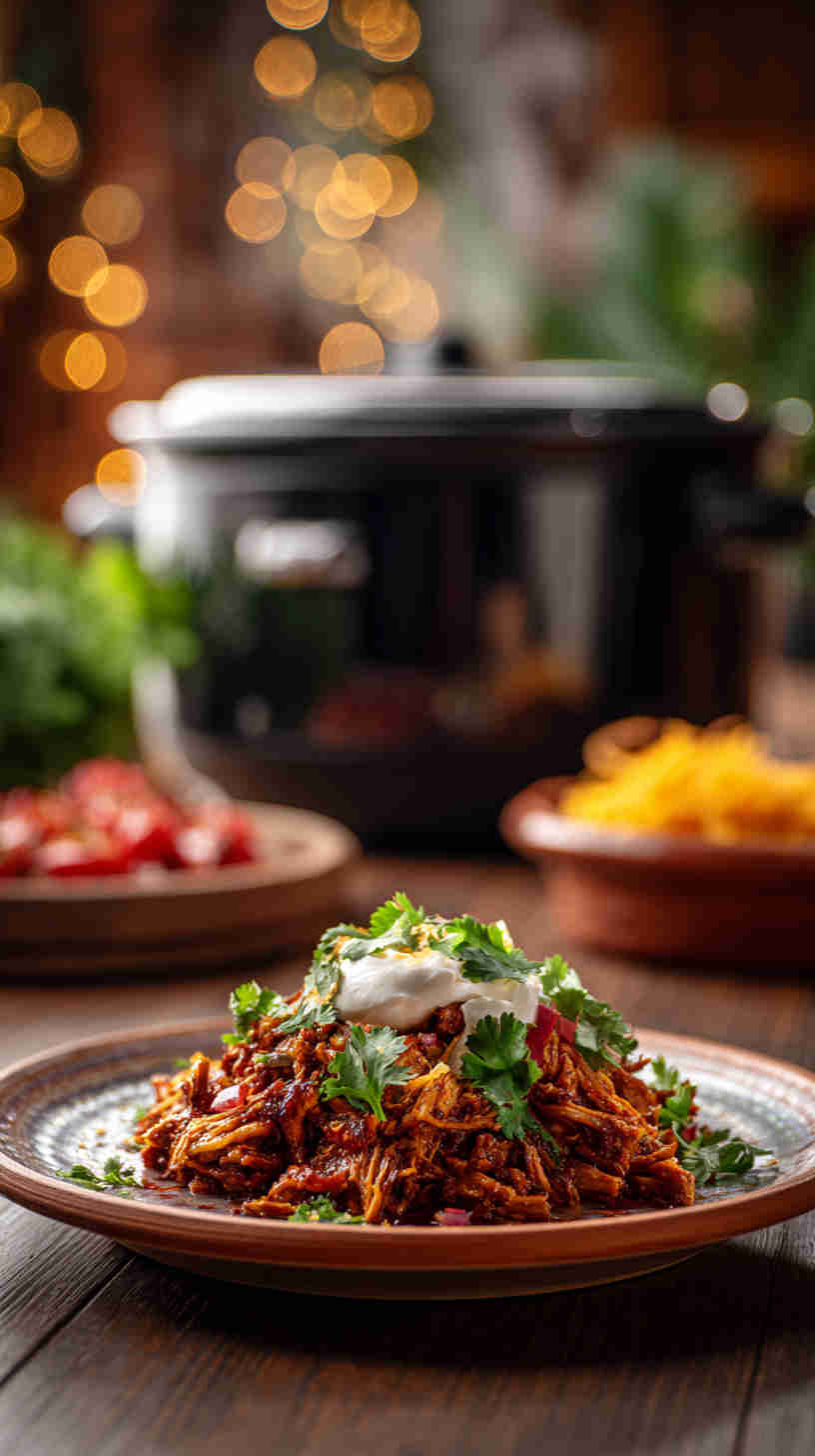 Slow Cooker Mexican Pulled Chicken