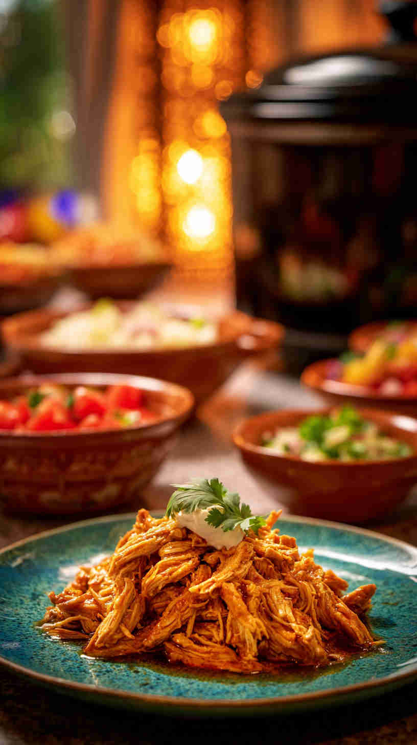 Slow Cooker Mexican Pulled Chicken
