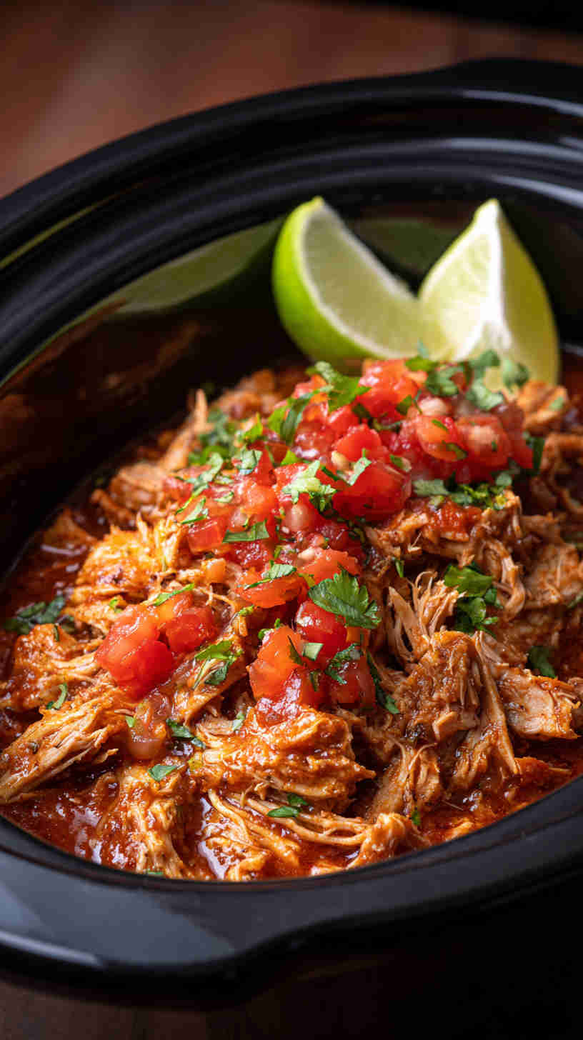 Slow Cooker Mexican Pulled Chicken