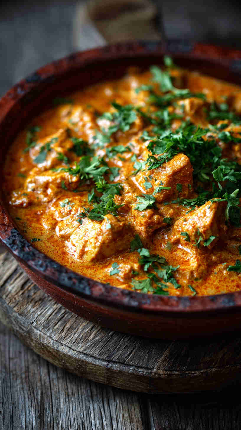 Slow Cooker Pulled Chicken Tikka Masala