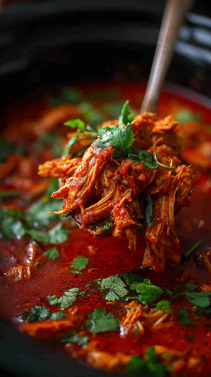 Slow Cooker Pulled Chicken Tikka Masala