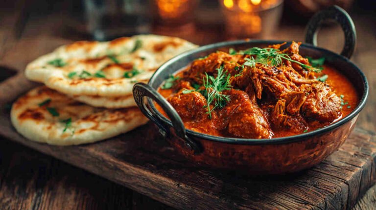 Slow Cooker Pulled Chicken Tikka Masala