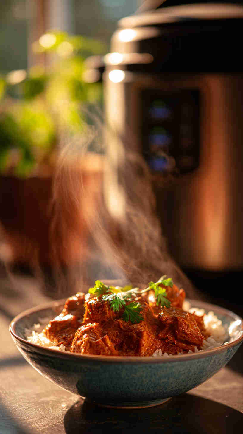 Slow Cooker Pulled Chicken Tikka Masala