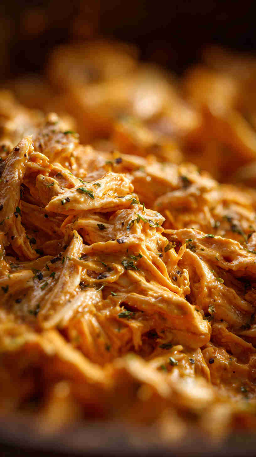 Slow Cooker Pulled Chicken with Creamy Ranch Sauce