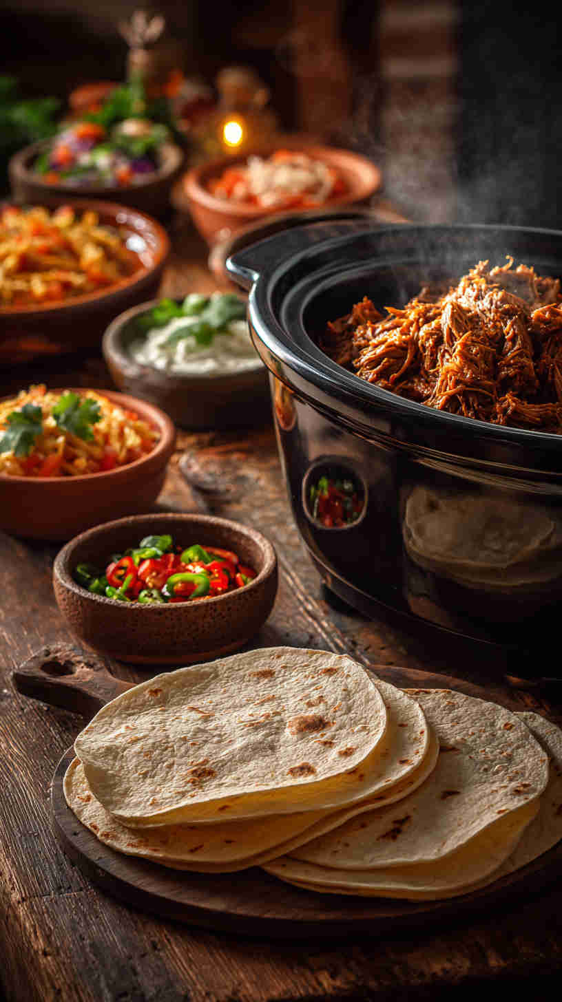 Slow Cooker Pulled Pork Taco Filling
