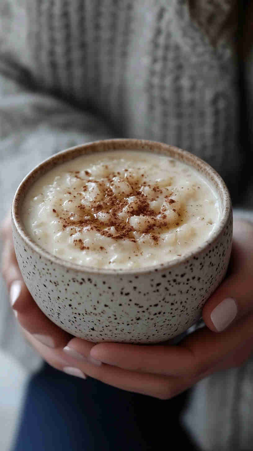Slow Cooker Rice Pudding with Maple Syrup & Nutmeg