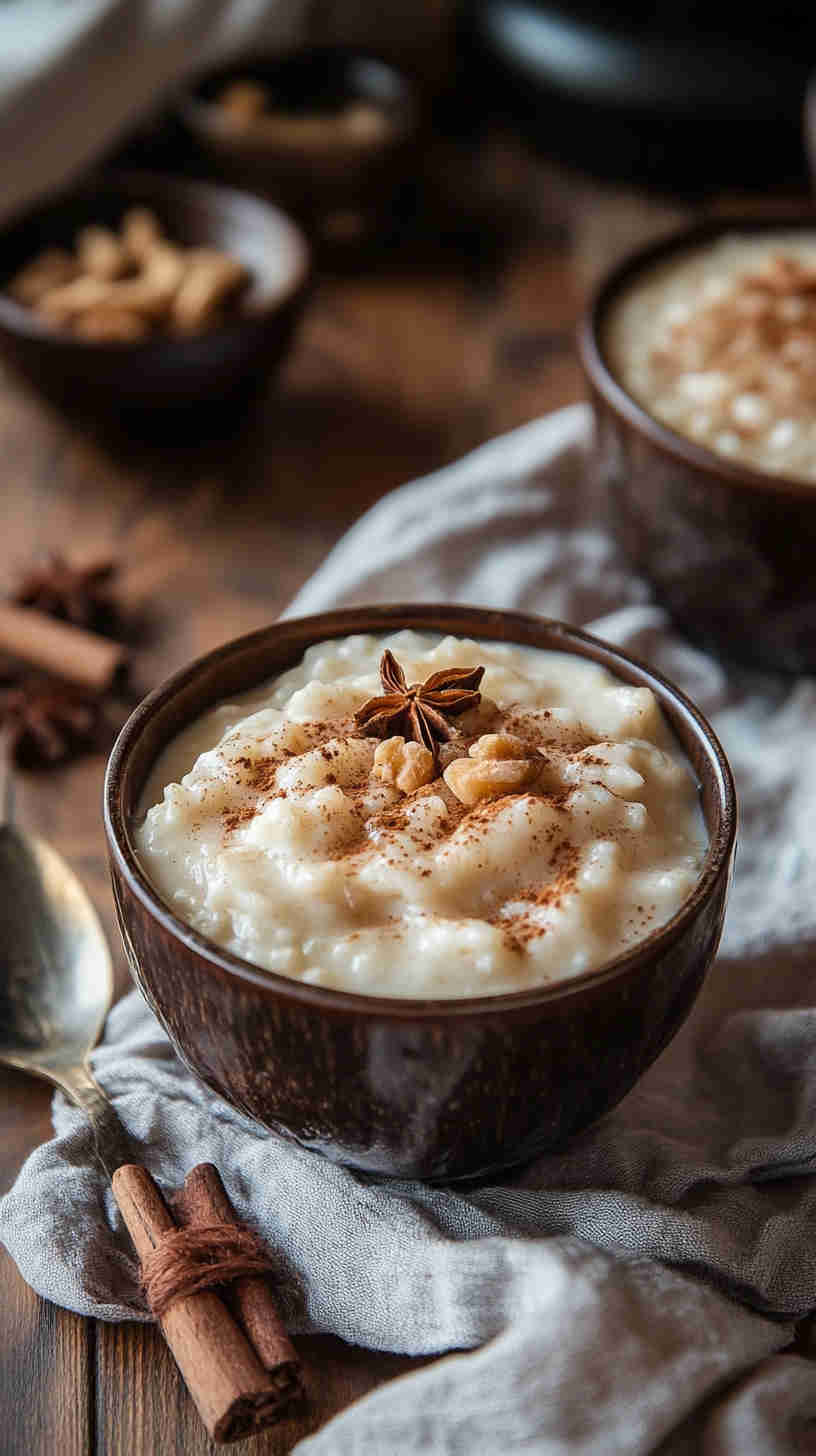 Slow Cooker Rice Pudding with Maple Syrup & Nutmeg