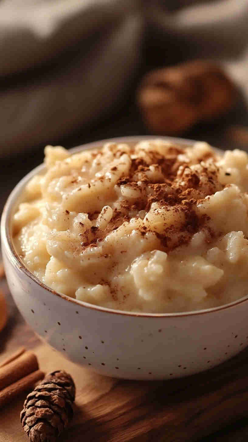 Slow Cooker Rice Pudding with Maple Syrup & Nutmeg