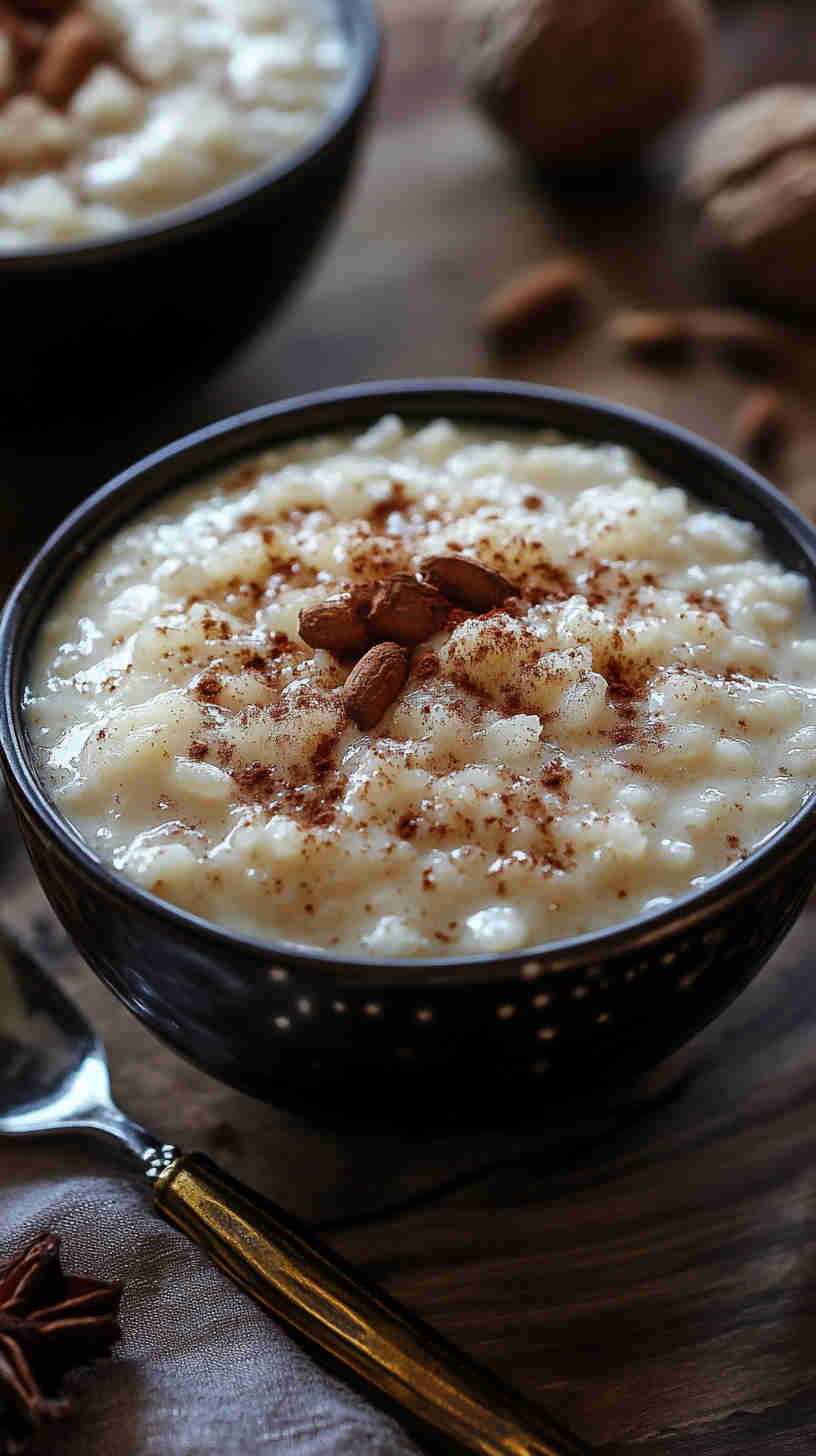 Slow Cooker Rice Pudding with Maple Syrup & Nutmeg