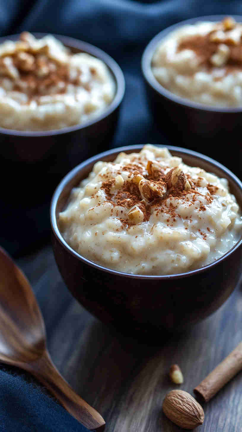 Slow Cooker Rice Pudding with Maple Syrup & Nutmeg