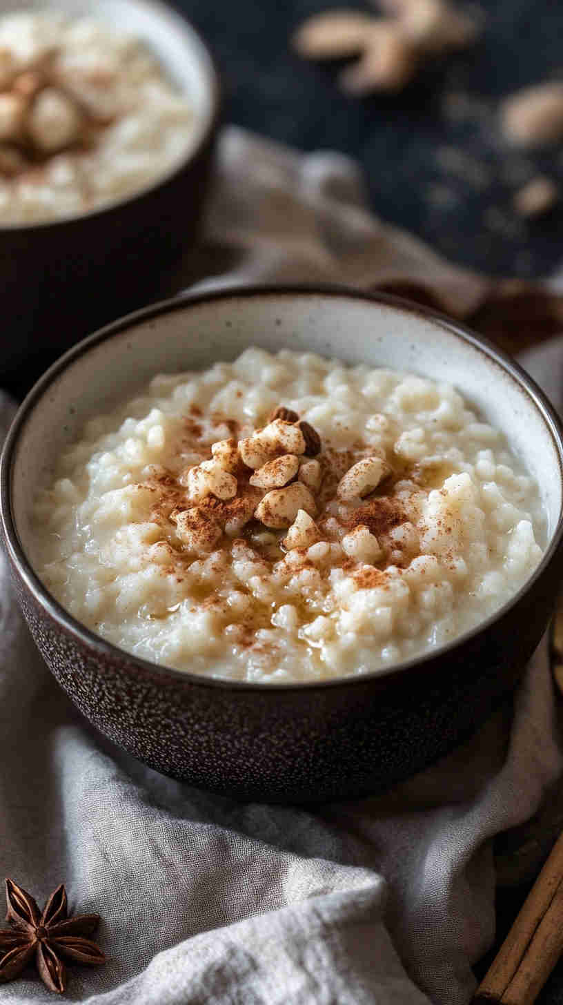 Slow Cooker Rice Pudding with Maple Syrup & Nutmeg