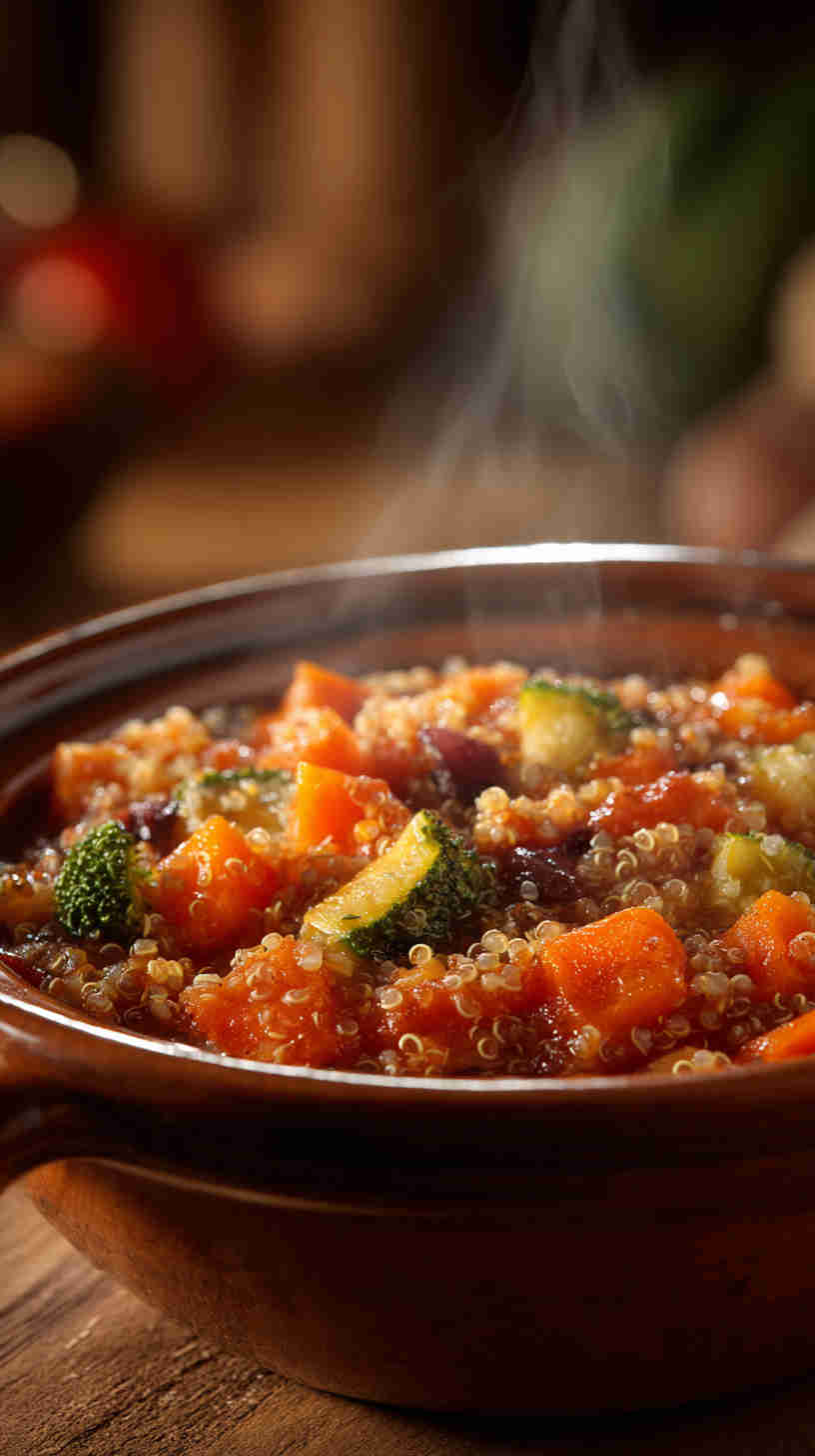 Slow Cooker Rustic Vegetable Quinoa Stew