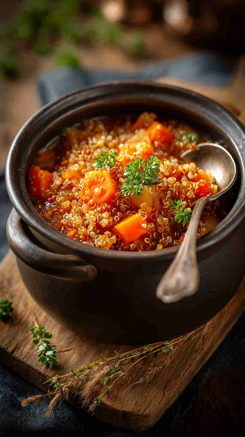 Slow Cooker Rustic Vegetable Quinoa Stew