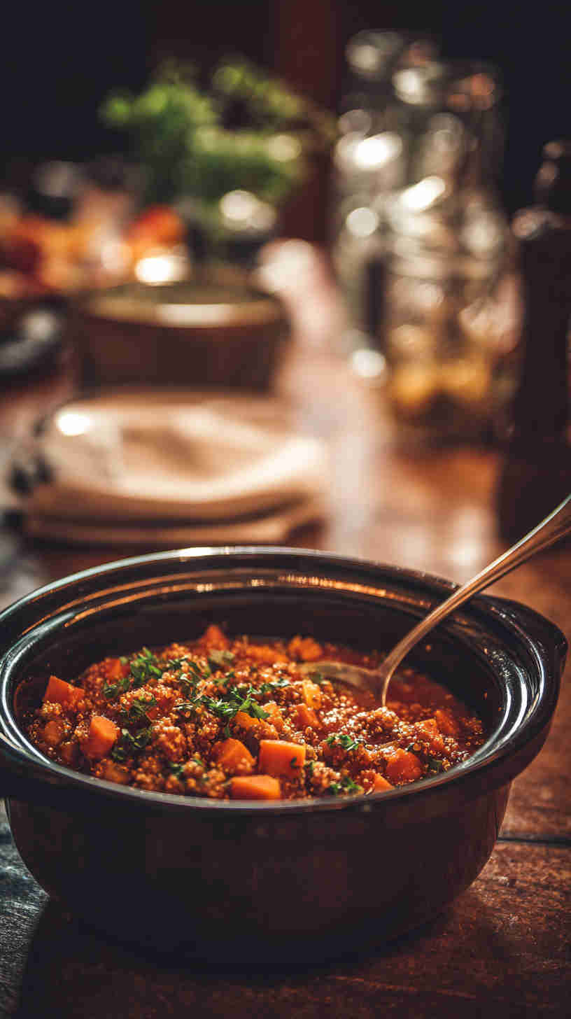 Slow Cooker Rustic Vegetable Quinoa Stew