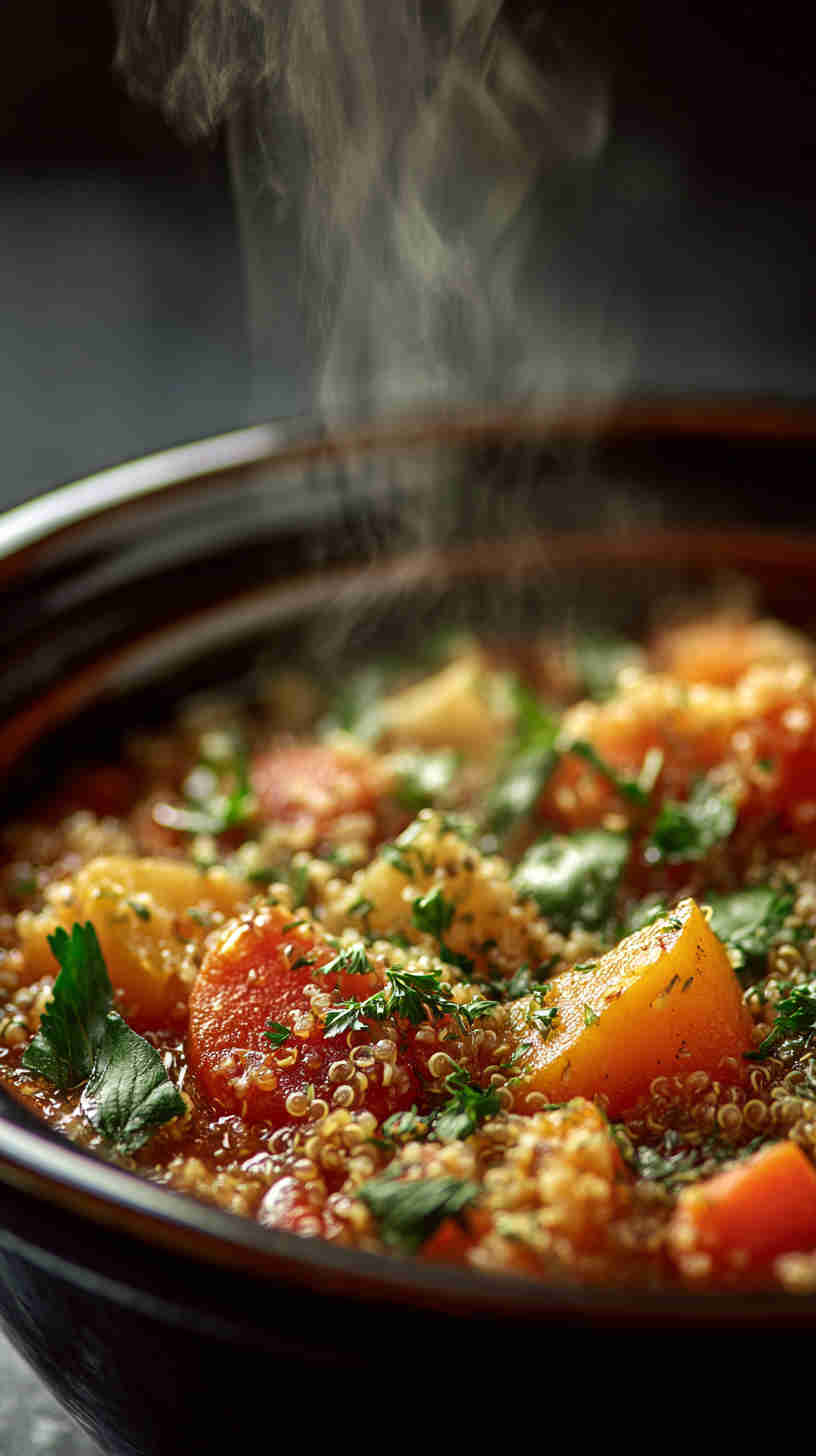 Slow Cooker Rustic Vegetable Quinoa Stew