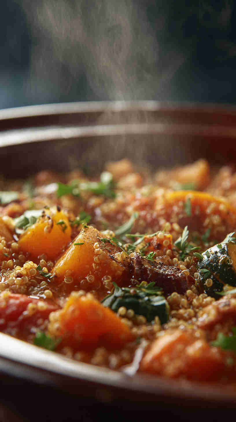 Slow Cooker Rustic Vegetable Quinoa Stew