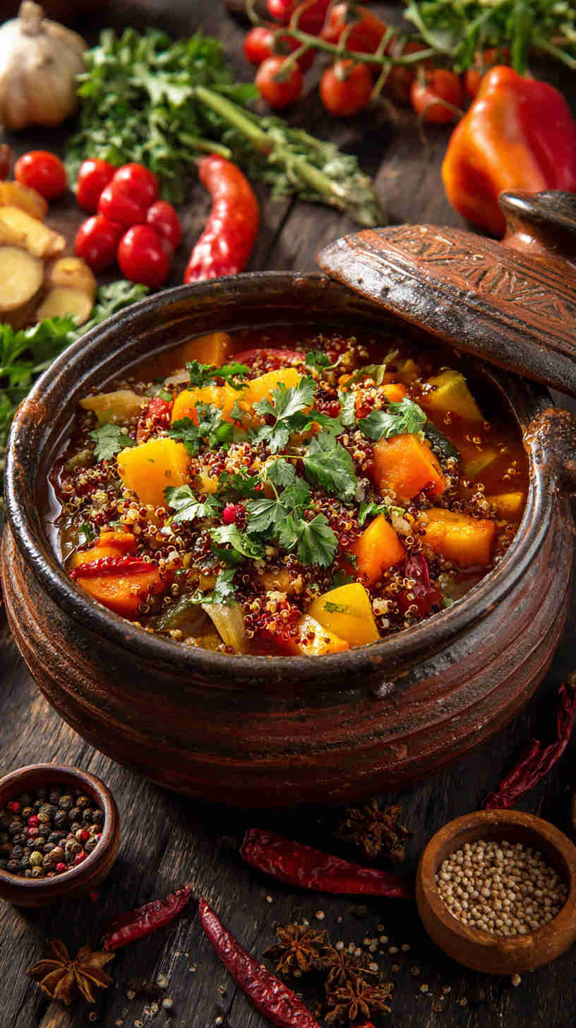 Slow Cooker Rustic Vegetable Quinoa Stew