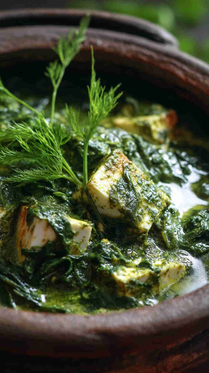 Slow Cooker Saag Paneer (Spinach and Paneer Curry)