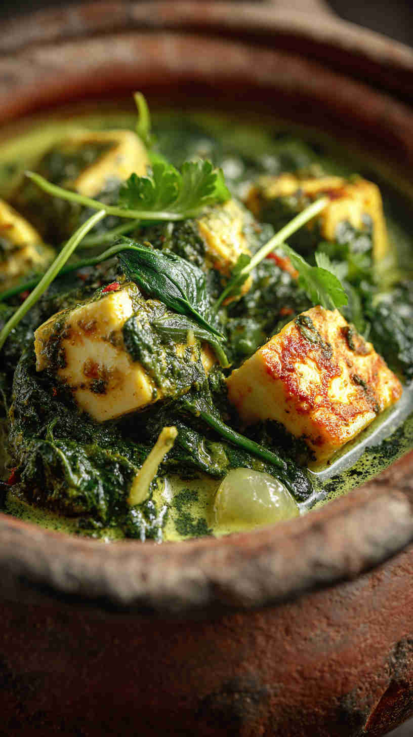 Slow Cooker Saag Paneer (Spinach and Paneer Curry)