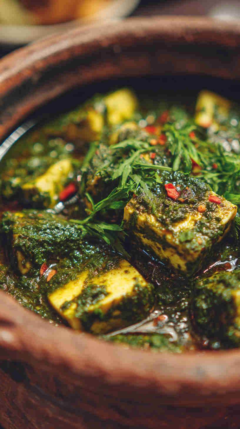 Slow Cooker Saag Paneer (Spinach and Paneer Curry)