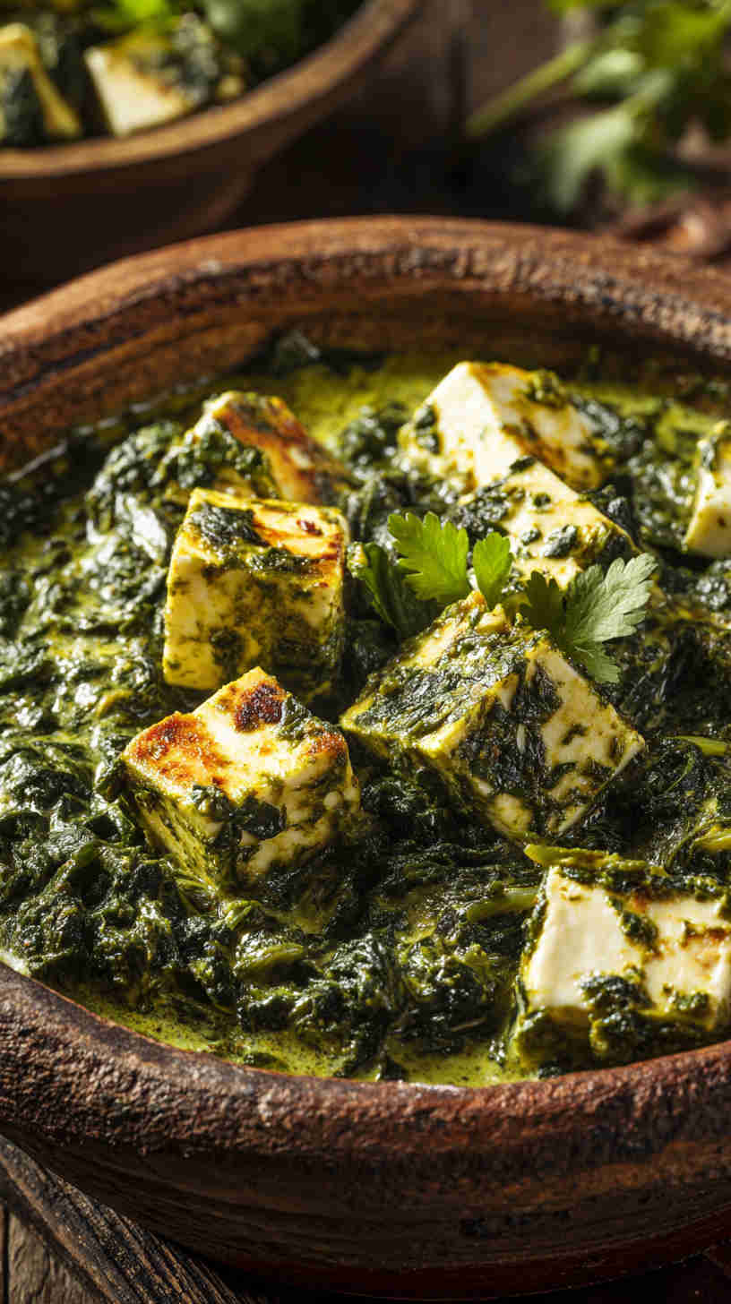 Slow Cooker Saag Paneer (Spinach and Paneer Curry)