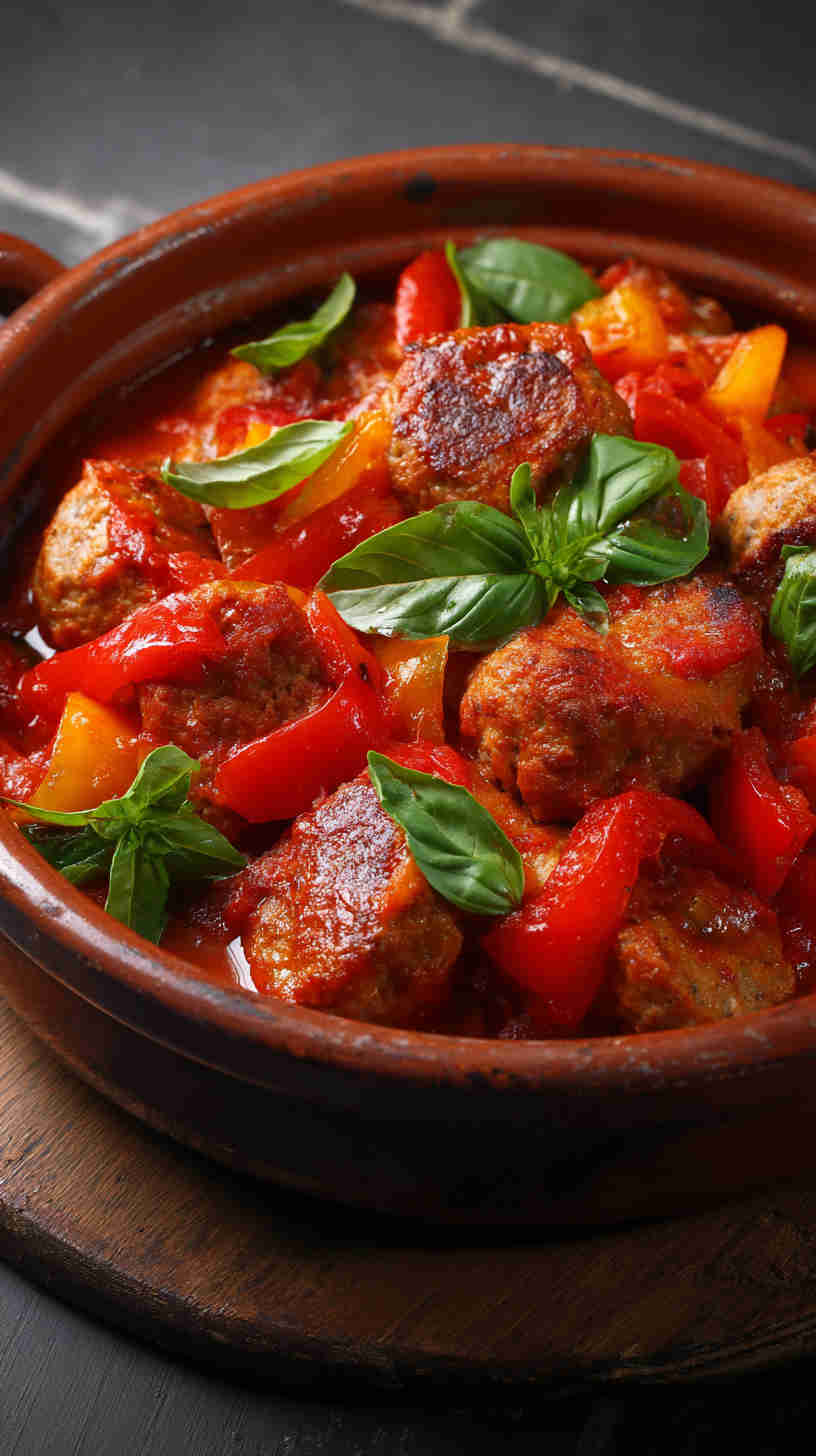 Slow Cooker Sausage and Peppers in Tomato Sauce