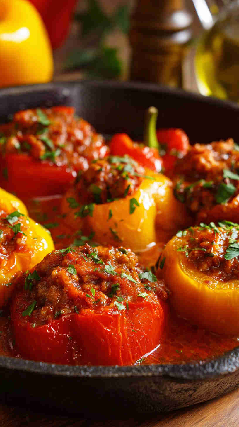 Slow Cooker Sausage and Peppers in Tomato Sauce