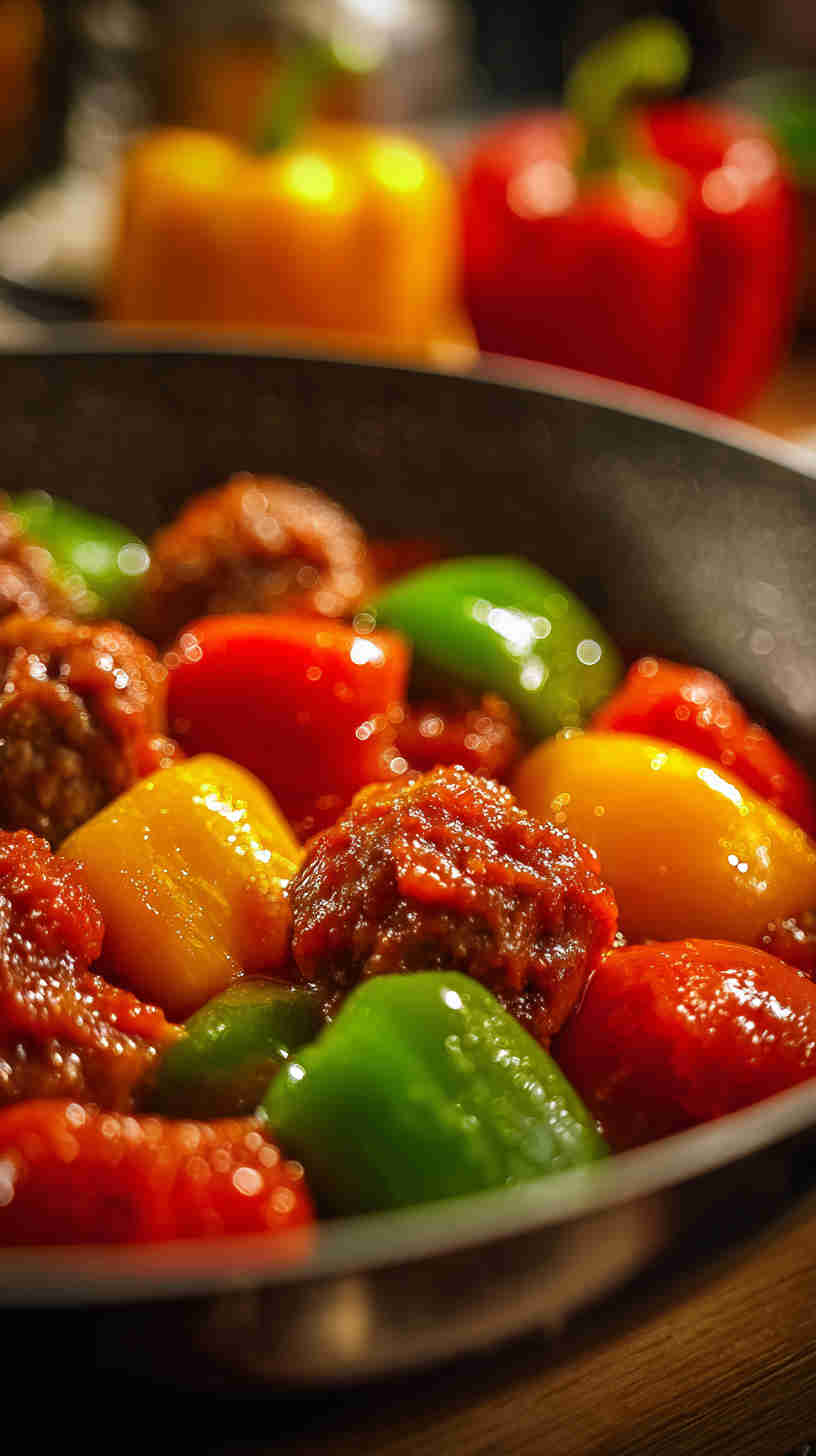 Slow Cooker Sausage and Peppers in Tomato Sauce