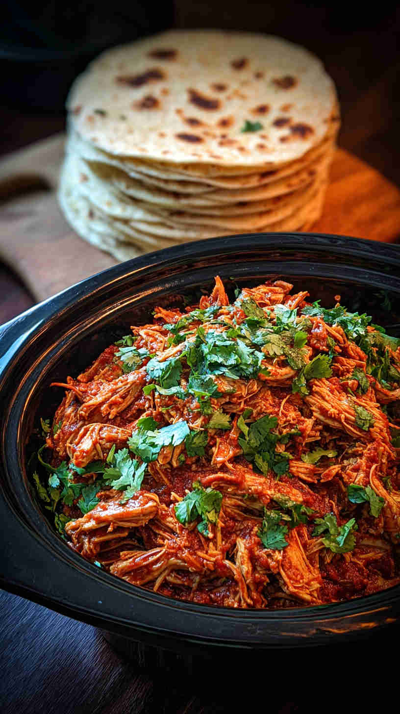 Slow Cooker Shredded Chicken Taco Filling