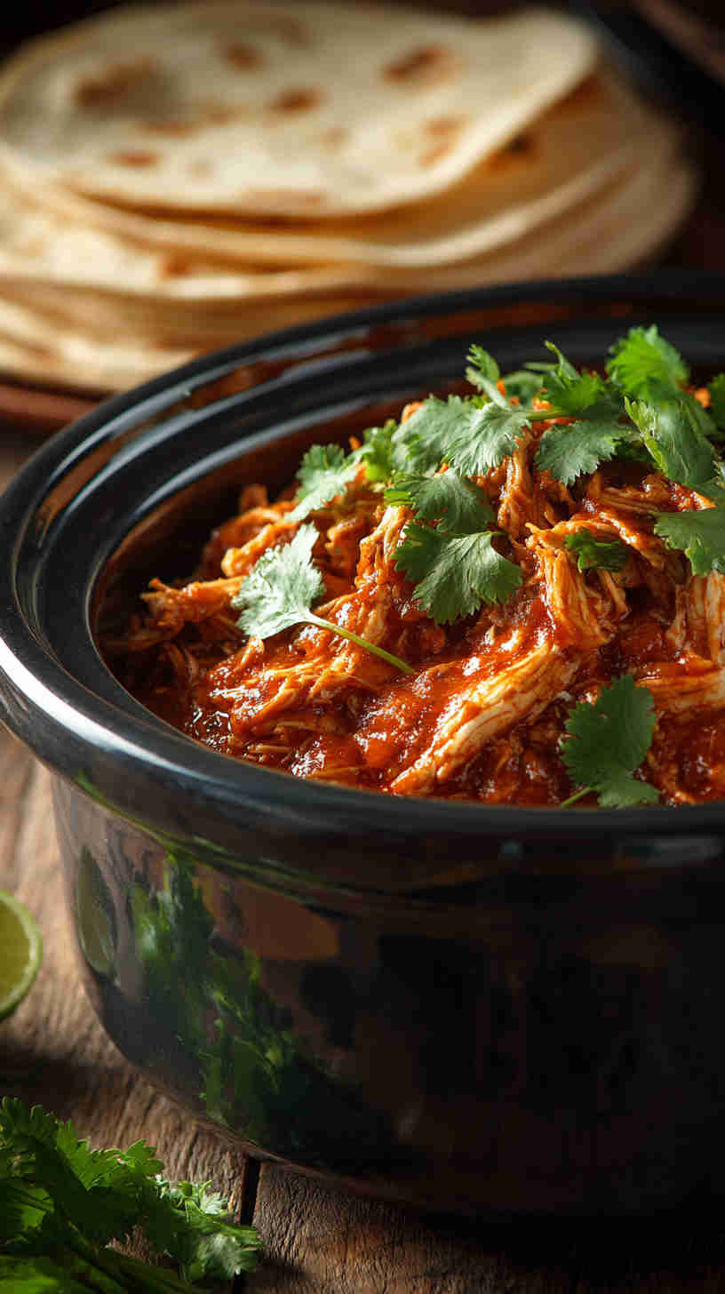 Slow Cooker Shredded Chicken Taco Filling