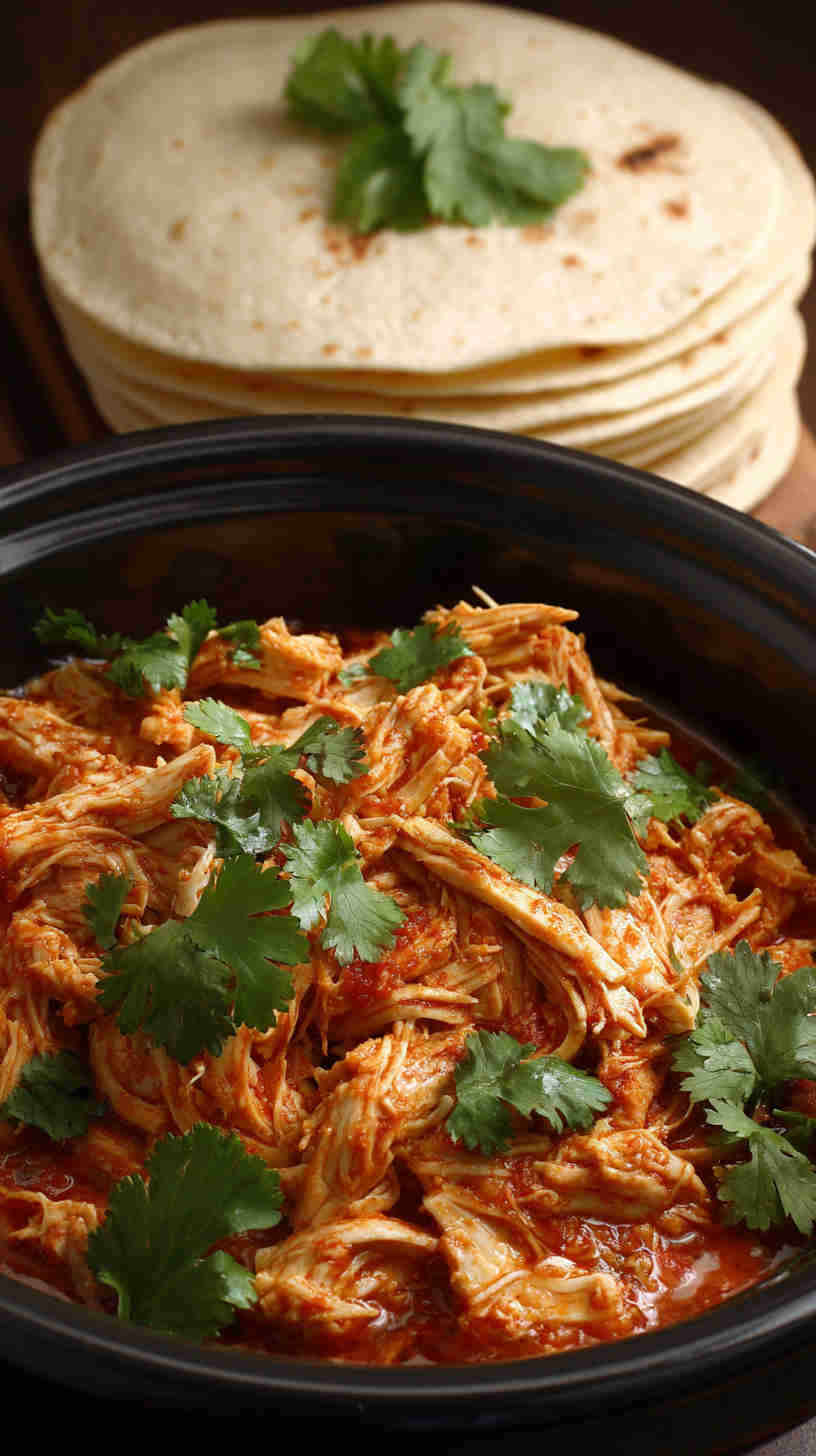 Slow Cooker Shredded Chicken Taco Filling