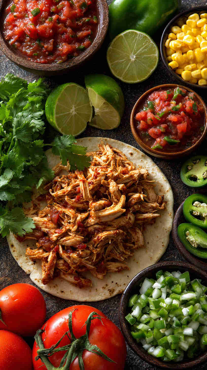 Slow Cooker Shredded Chicken Taco Filling