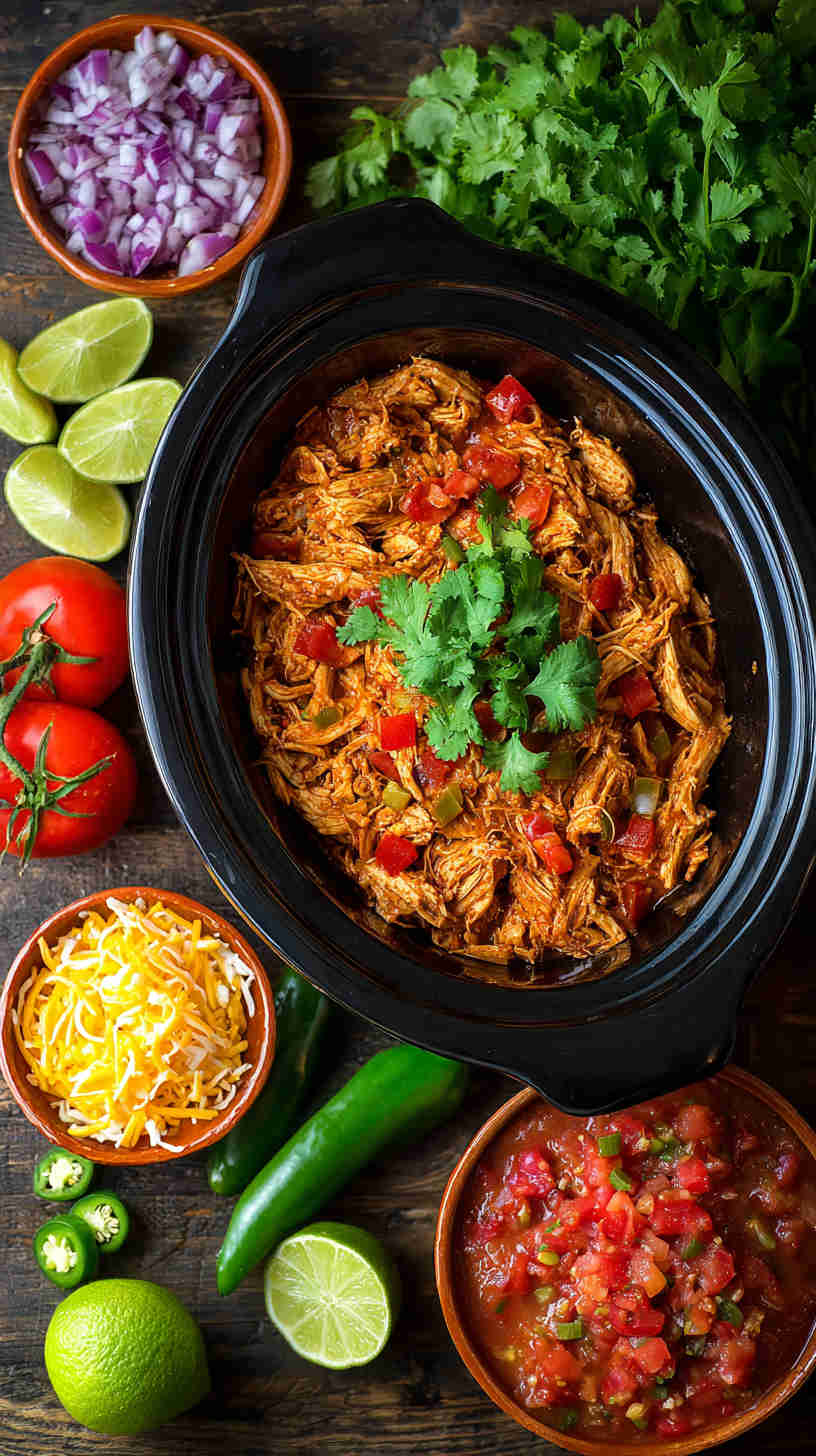 Slow Cooker Shredded Chicken Taco Filling