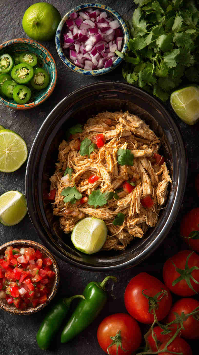 Slow Cooker Shredded Chicken Taco Filling