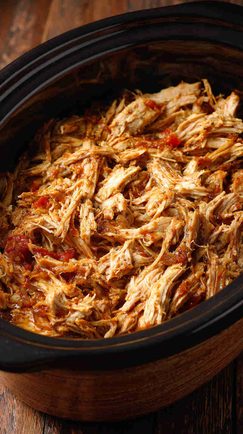Slow Cooker Shredded Chicken Taco Filling