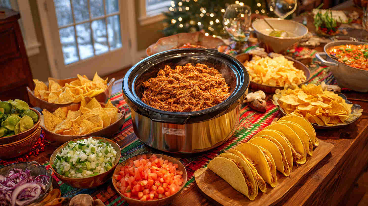 Slow Cooker Shredded Chicken Taco Filling