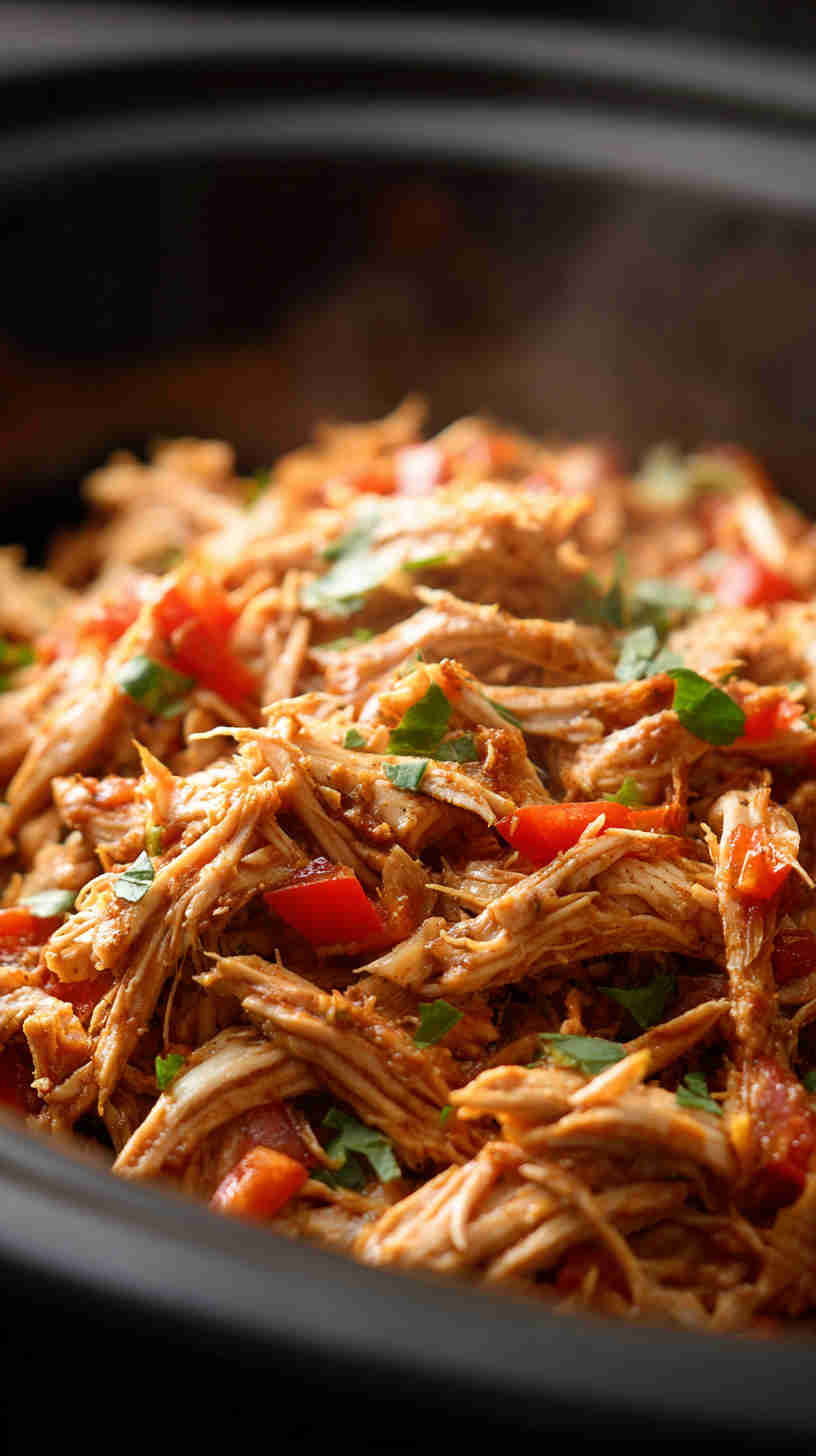 Slow Cooker Shredded Chicken Taco Filling