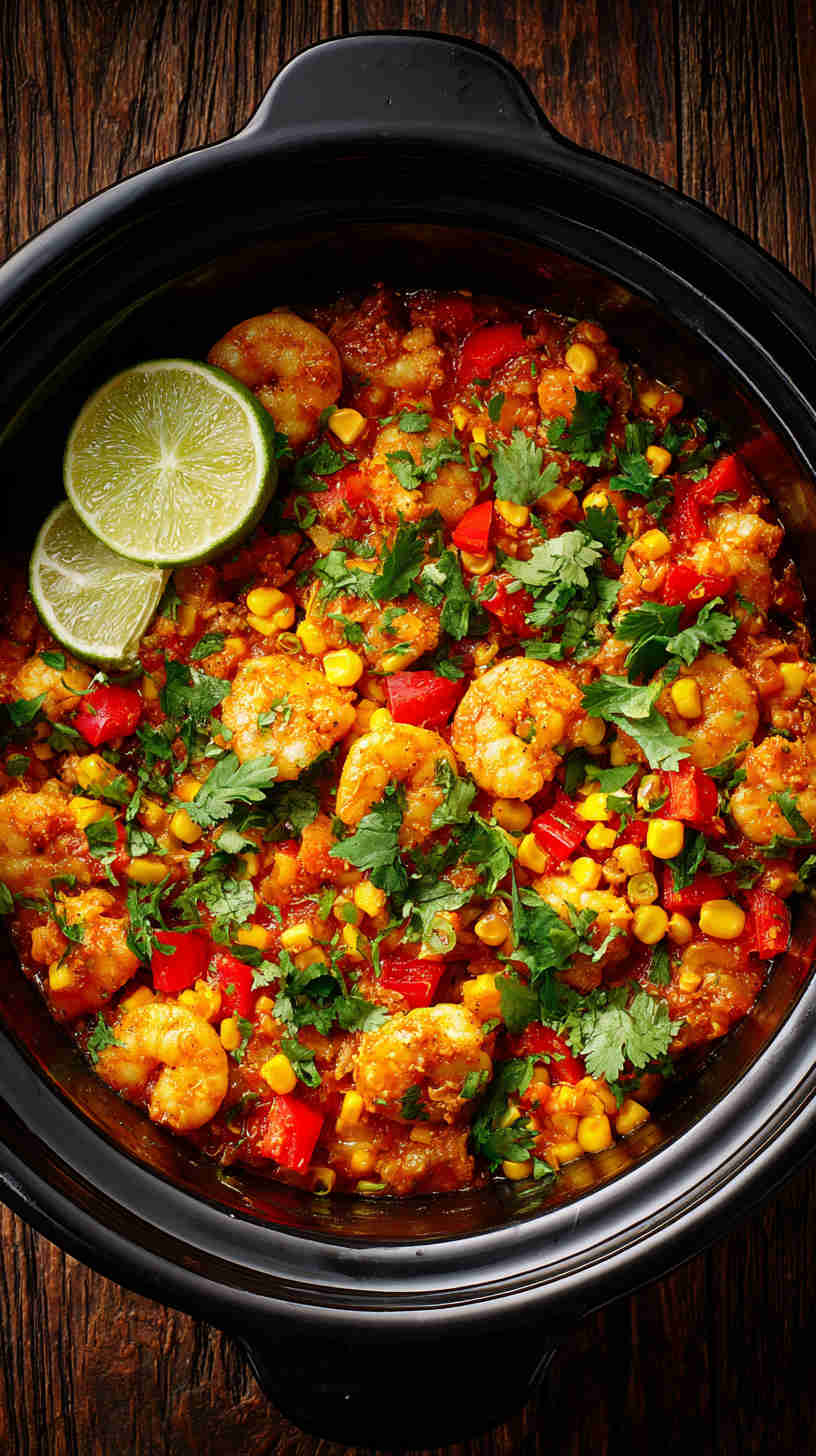 Slow Cooker Spicy Shrimp Taco Filling