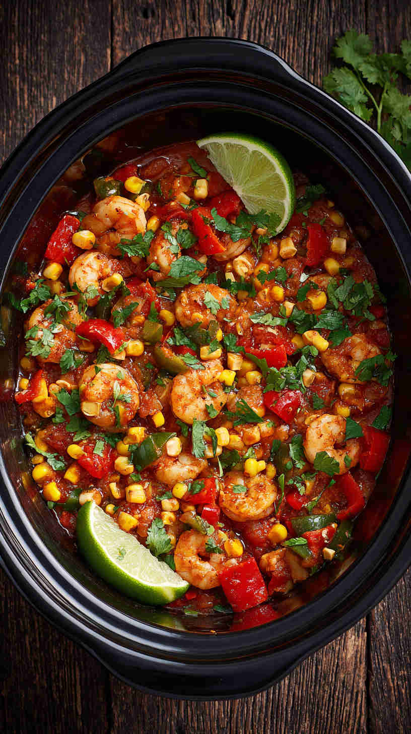 Slow Cooker Spicy Shrimp Taco Filling