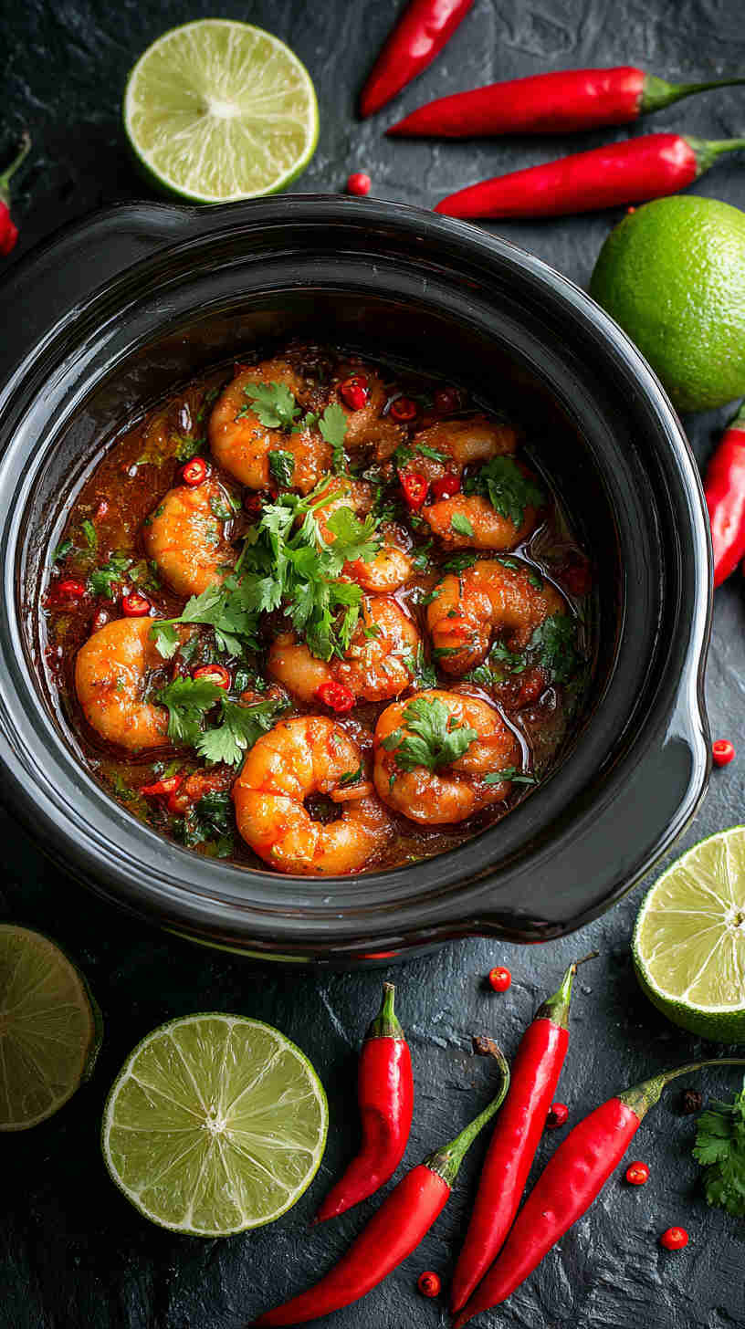 Slow Cooker Spicy Shrimp Taco Filling