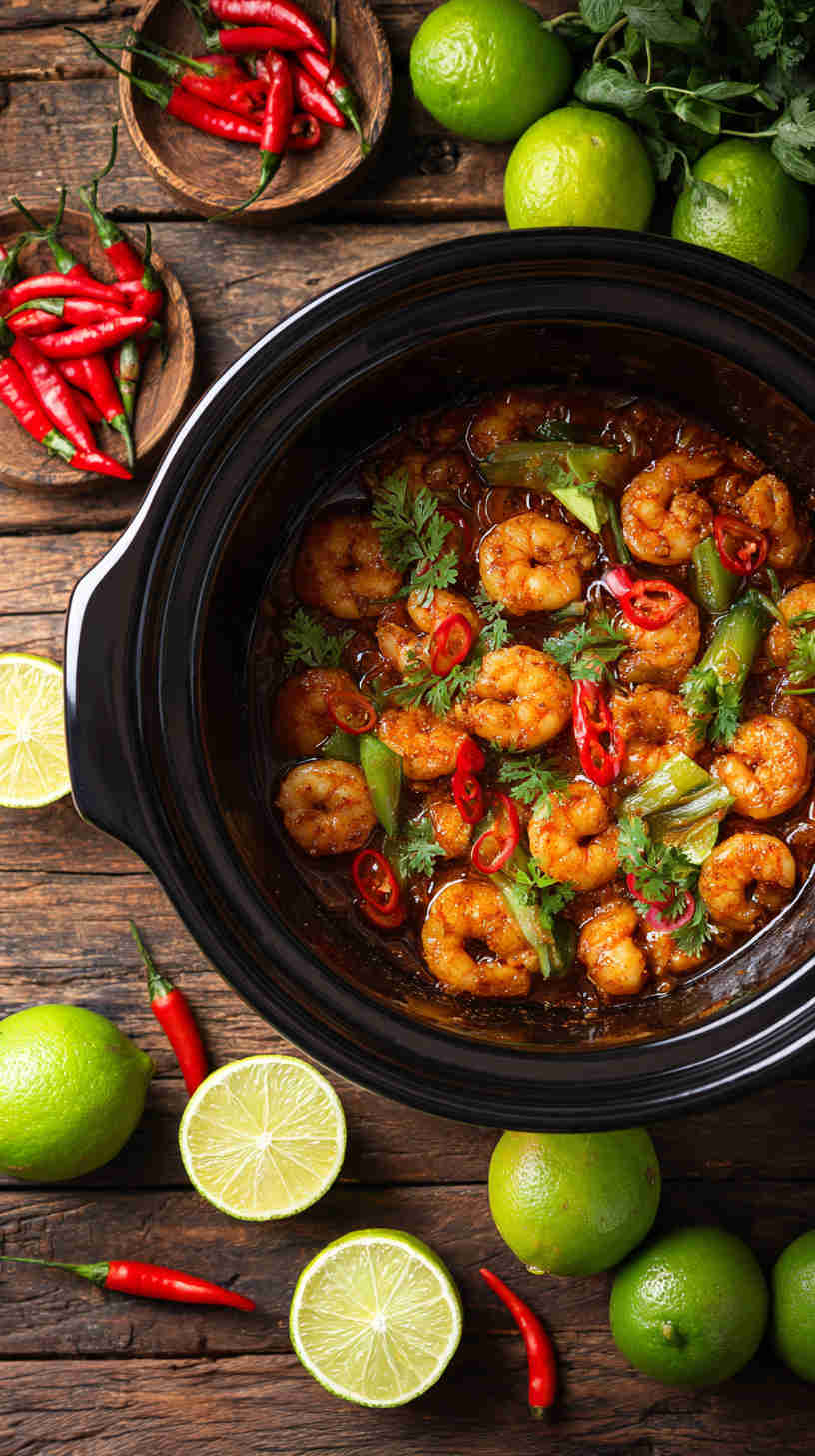 Slow Cooker Spicy Shrimp Taco Filling