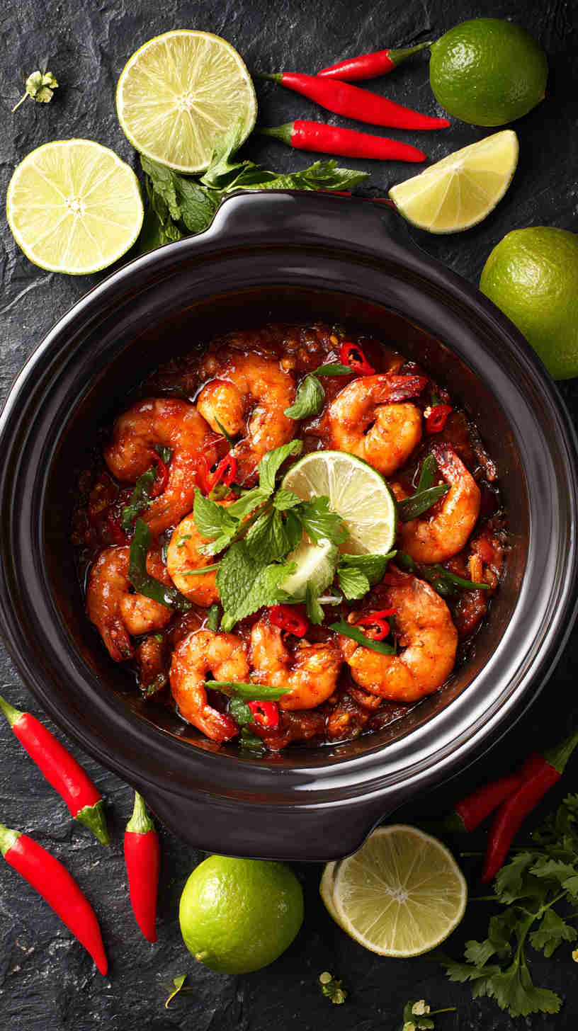 Slow Cooker Spicy Shrimp Taco Filling
