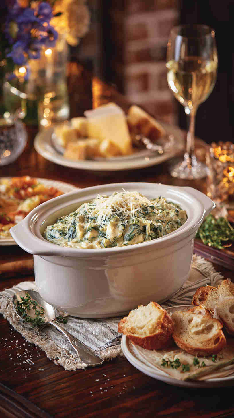 Slow Cooker Spinach Artichoke Dip
