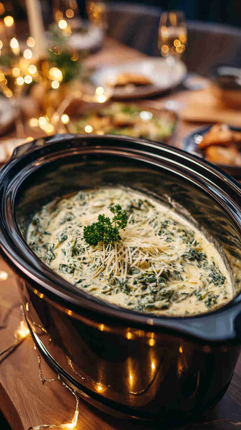 Slow Cooker Spinach Artichoke Dip