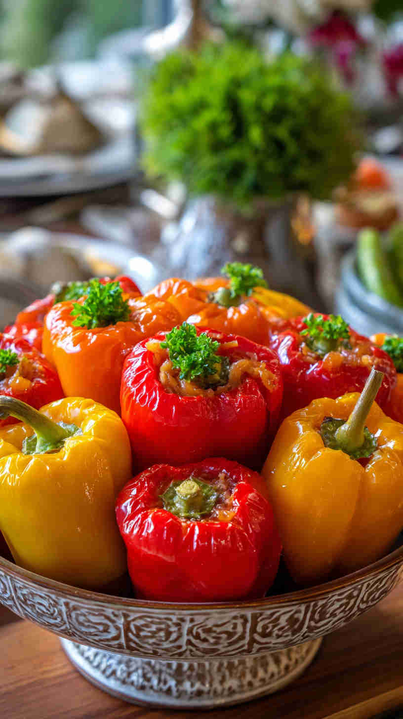 Slow Cooker Stuffed Mini Peppers